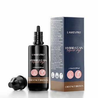 Hybridná tekutá farba na obočie 15 ml - gaštanová hnedá